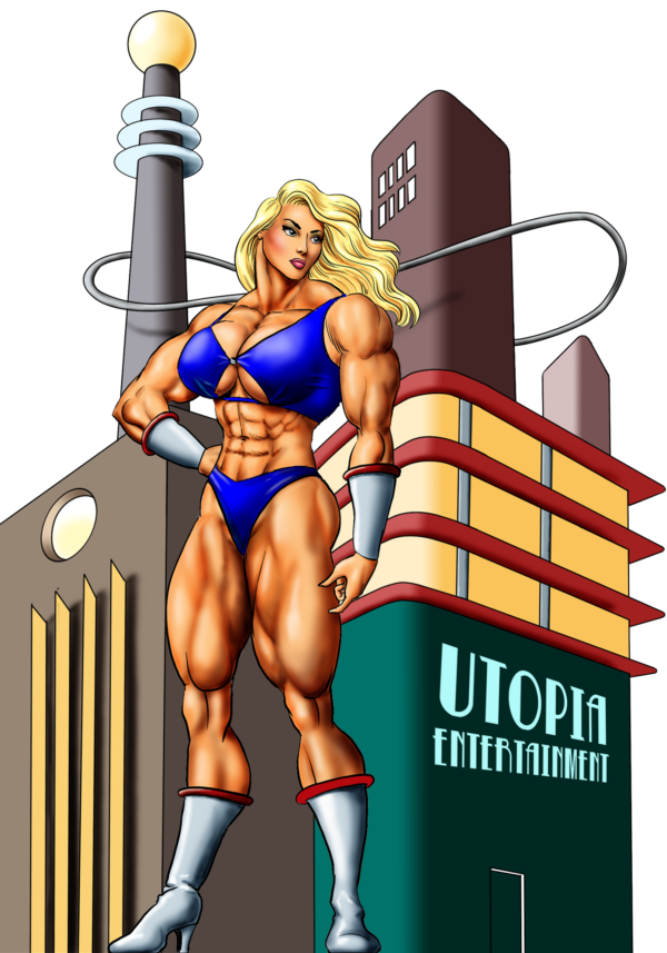 Utopia Entertainment Mixed Wrestling, Female Wrestling & Female Bodybuilders Posing Logo